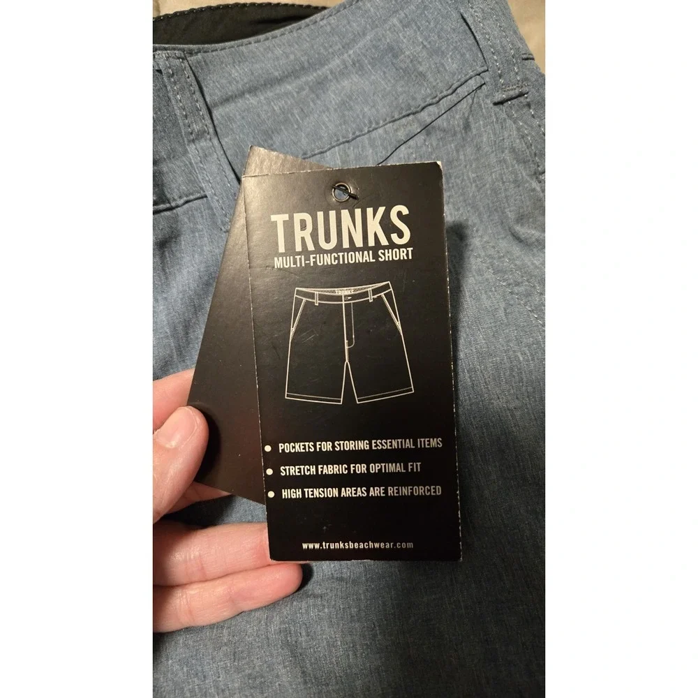 Mens TRUNKS Heather Blue Size 36